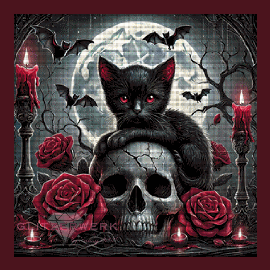 Roses and Bones by Sandrietta_ai 70x70cm 90 Farben