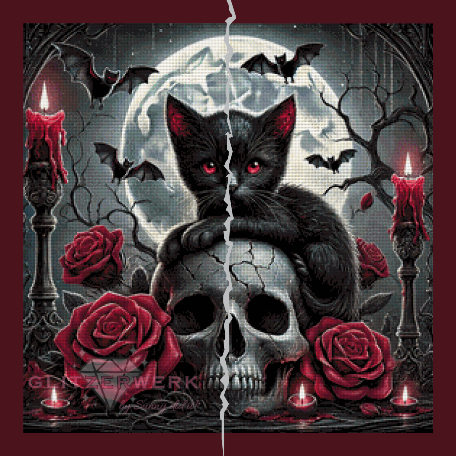 Roses and Bones by Sandrietta_ai 70x70cm 90 Farben