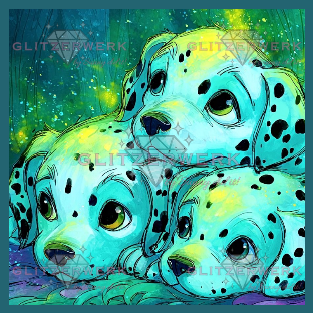 Kuschelfreunde by Shiny Unicorn Ai 50x50cm 90 Farben