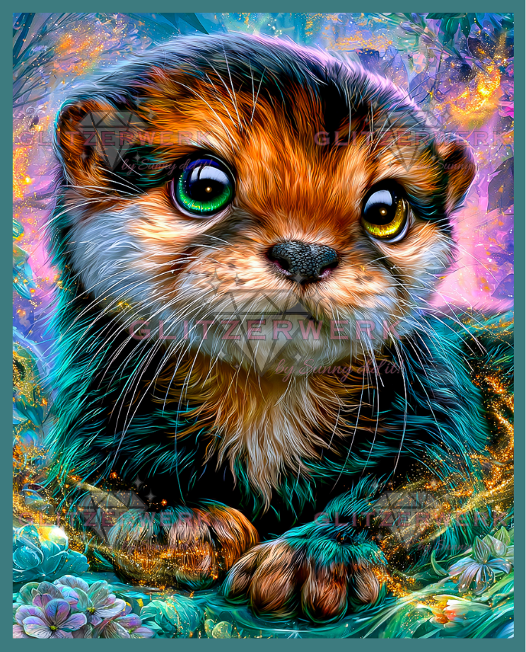 Goldstaub-Otter by Funkelreich 60x75cm 150 Farben