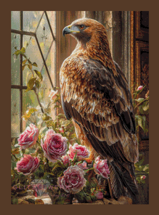 Adler im Rosenzimmer 2.0 by Funkelreich 50x70cm 130 Farben