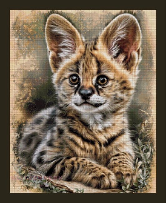 Little Serval by Funkelreich 60x75cm 100 Farben