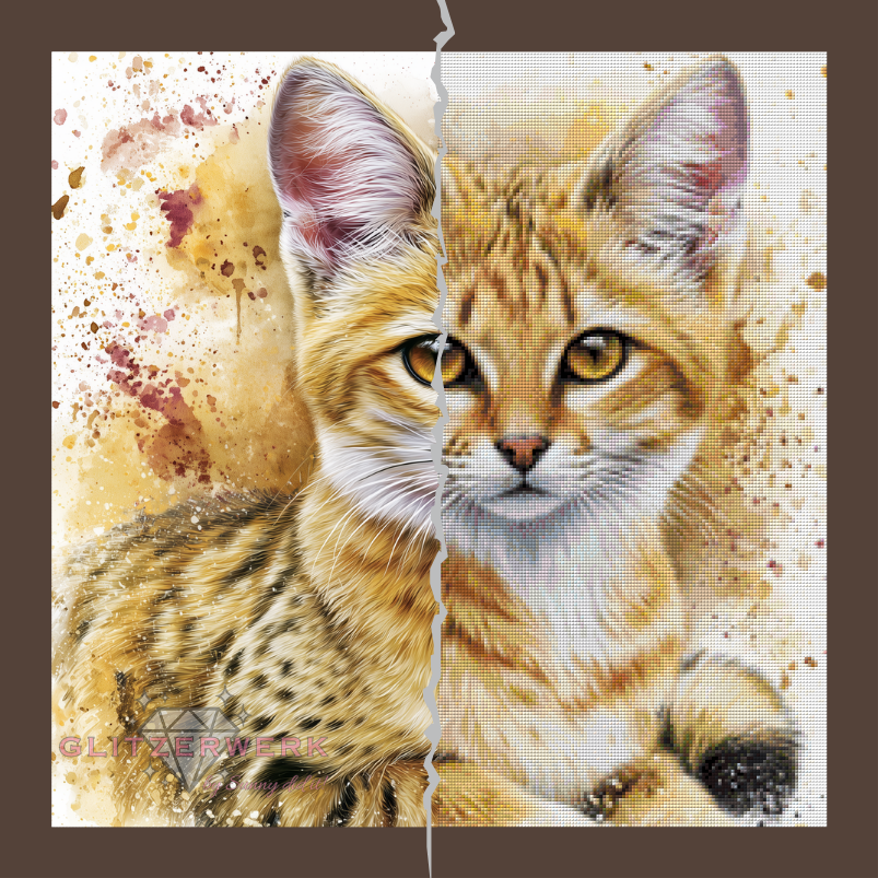 Goldkatze by Funkelreich 60x60cm 85 Farben