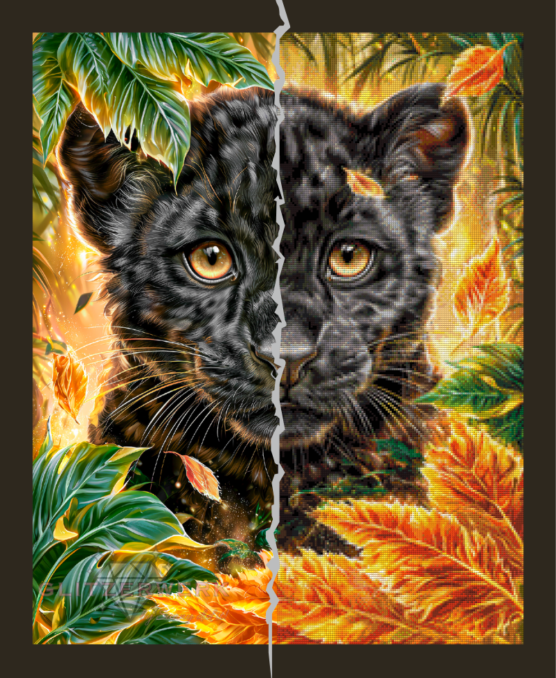 Verborgene Wildheit by Funkelreich 60x75cm 120 Farben