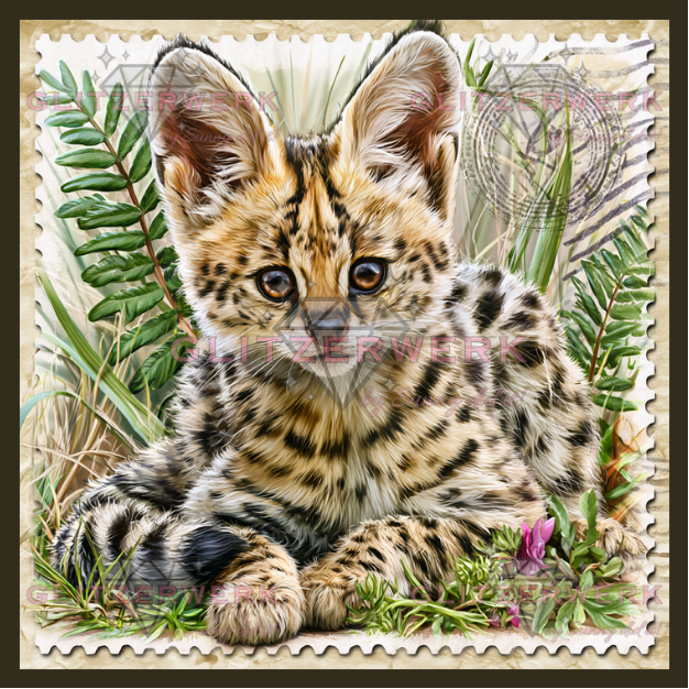 Die Wildnis auf Papier by Funkelreich 50x50cm 80 Farben