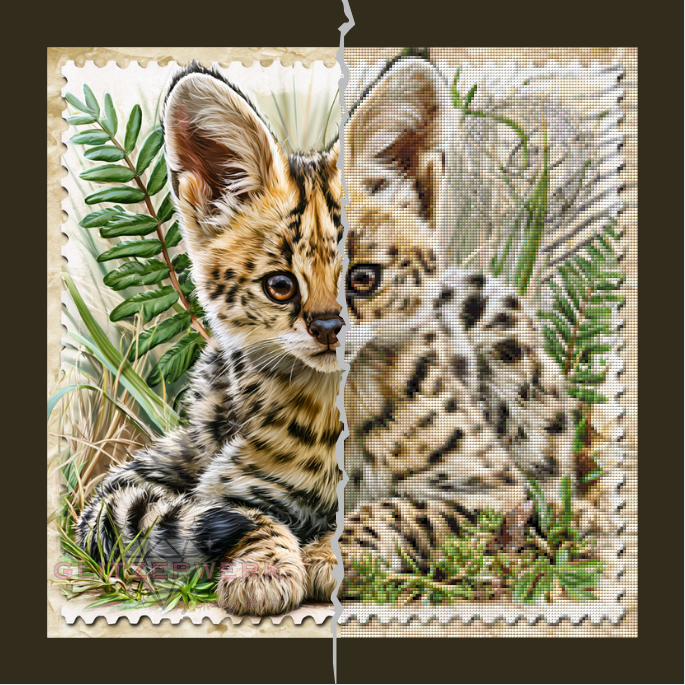 Die Wildnis auf Papier by Funkelreich 50x50cm 80 Farben