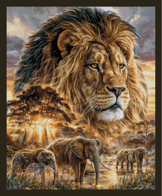 Das Herz Afrikas by Funkelreich 90x110cm 135 Farben