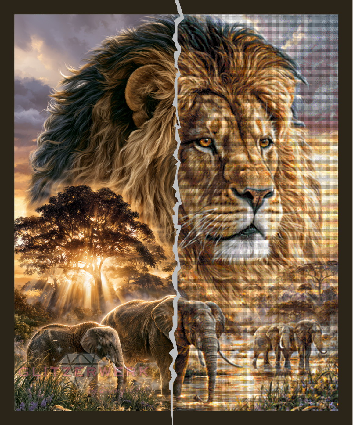 Das Herz Afrikas by Funkelreich 90x110cm 135 Farben