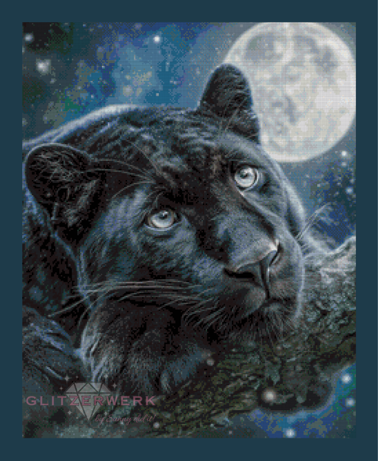 Mondpanther by Funkelreich 60x75cm 50 Farben