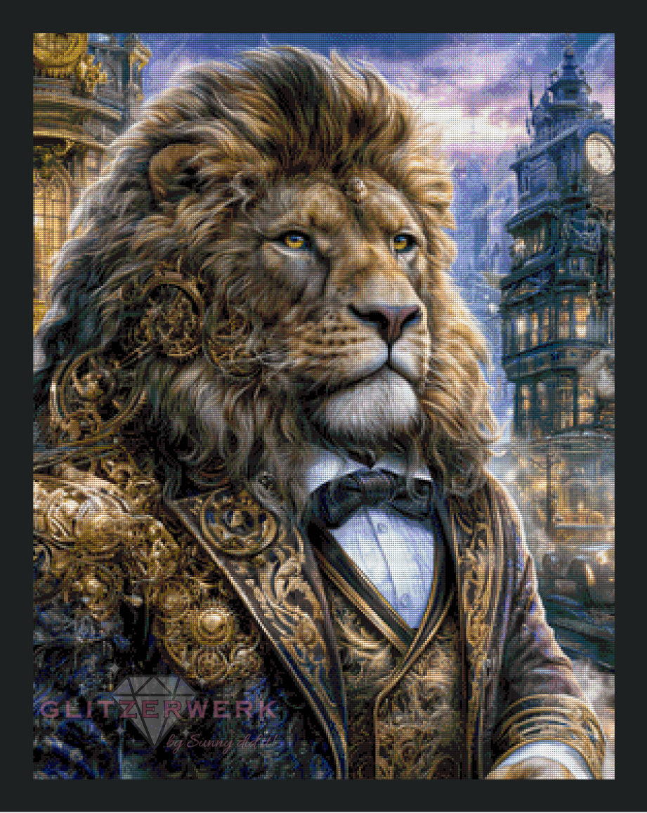 Der Löwe von Chronopolis by Funkelreich 70x90cm 130 Farben