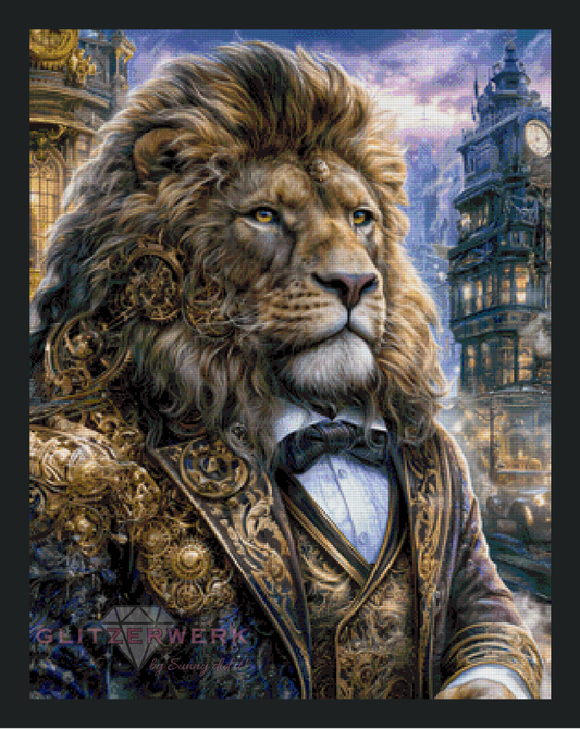 Der Löwe von Chronopolis by Funkelreich 70x90cm 130 Farben