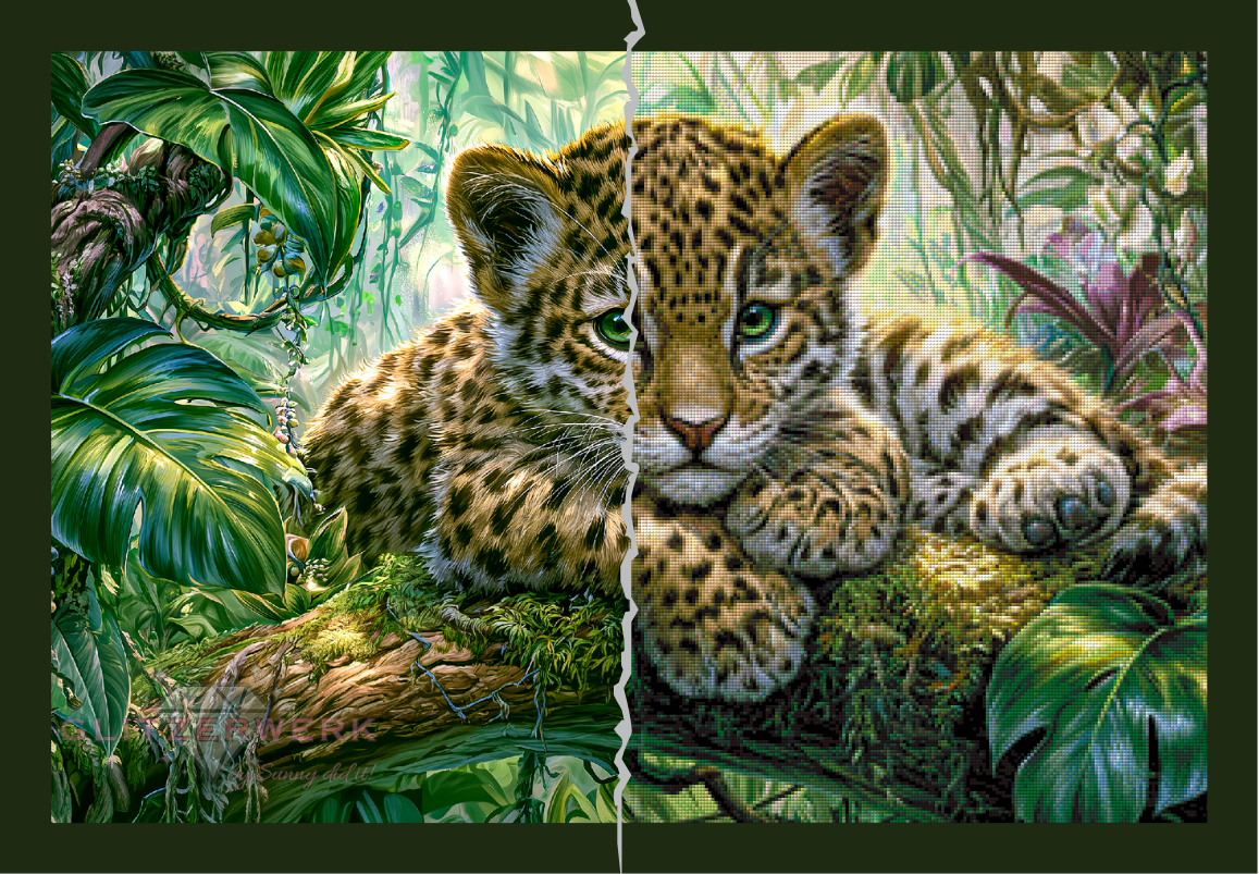 Dschungelkind by Funkelreich 90x60cm 125 Farben
