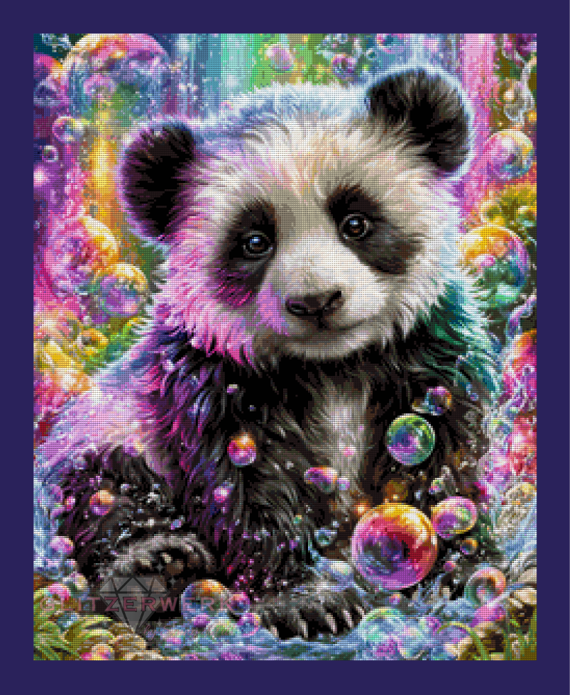 Blubberpanda by Funkelreich 60x75cm 140 Farben