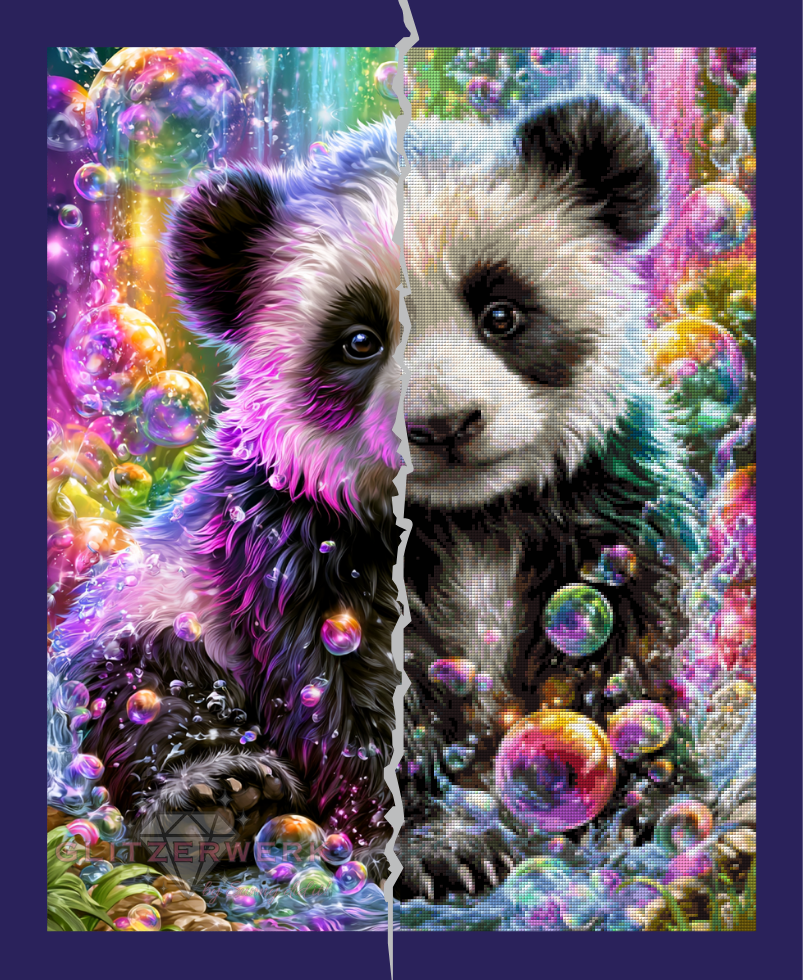 Blubberpanda by Funkelreich 60x75cm 140 Farben