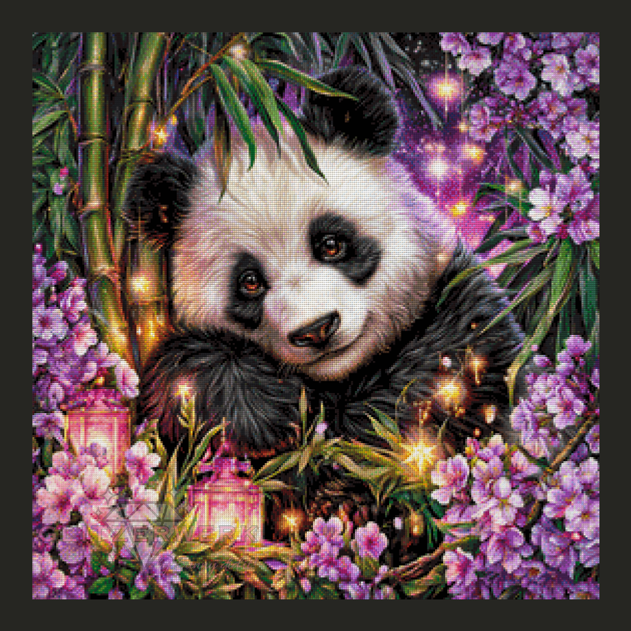 Sternenpanda by Funkelreich 70x70cm 135 Farben