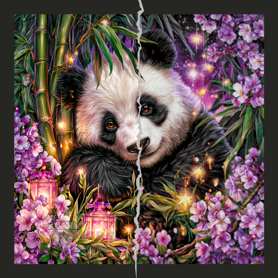 Sternenpanda by Funkelreich 70x70cm 135 Farben