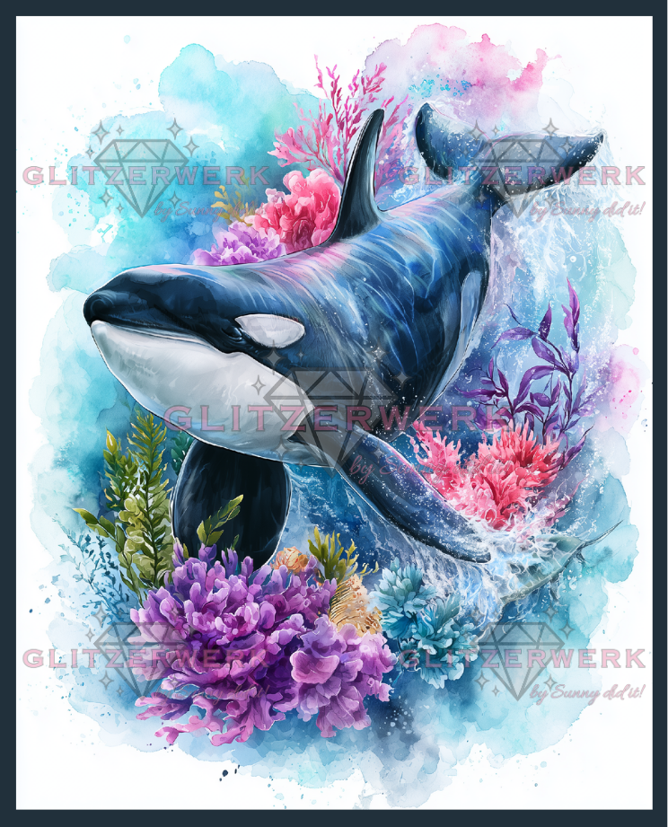 Orca by Funkelreich 60x75cm 100 Farben