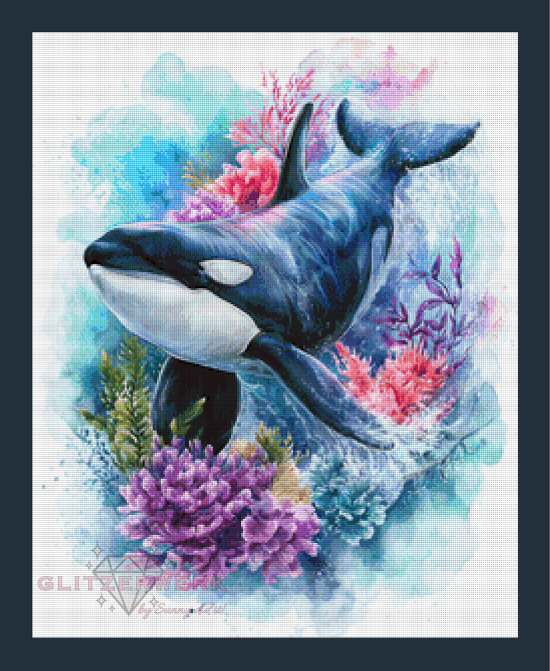 Orca by Funkelreich 60x75cm 100 Farben