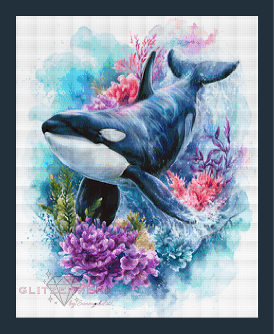 Orca by Funkelreich 60x75cm 100 Farben