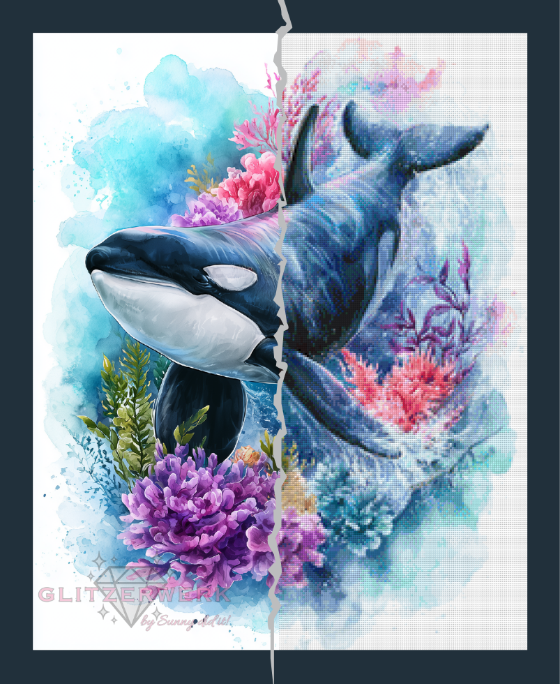 Orca by Funkelreich 60x75cm 100 Farben