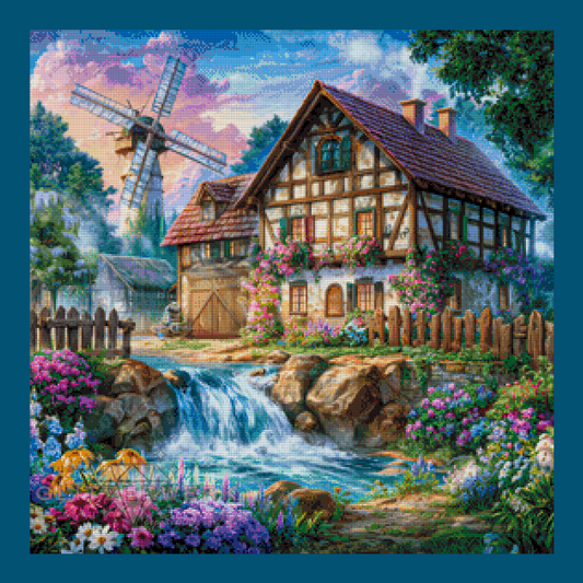 Am Mühlenbach by Funkelreich 70x70cm 130 Farben