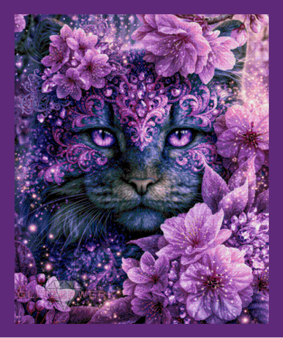 Amethystorakel by Funkelreich 70x85cm 90 Farben