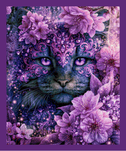 Amethystorakel by Funkelreich 70x85cm 90 Farben