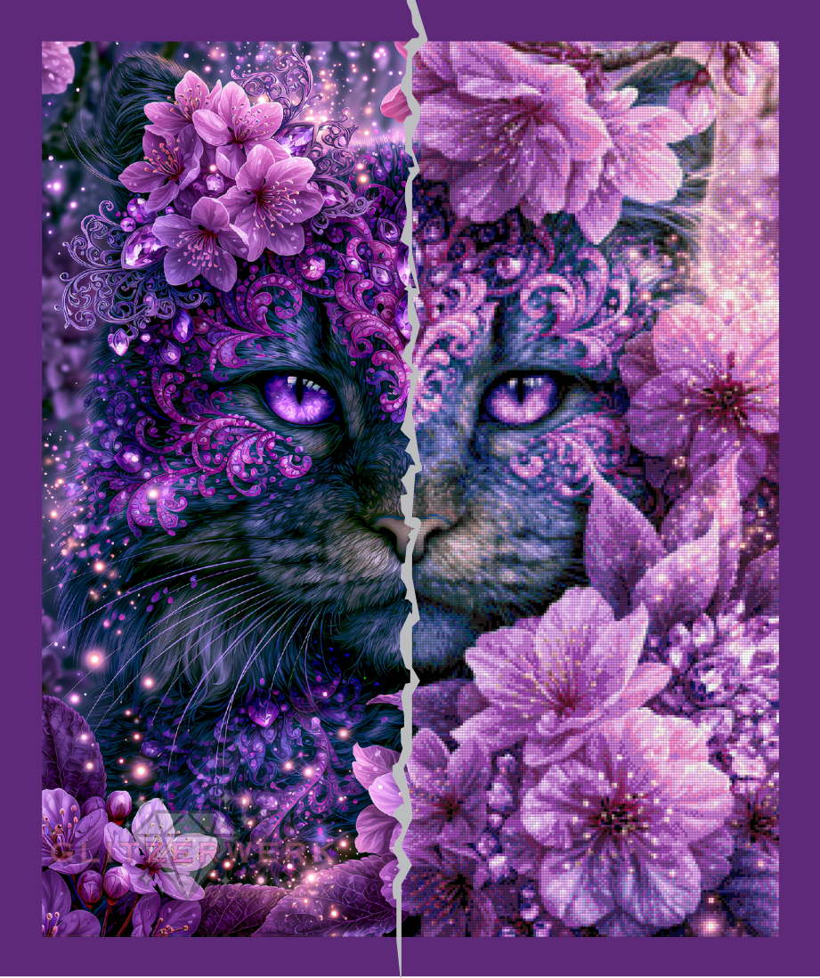 Amethystorakel by Funkelreich 70x85cm 90 Farben