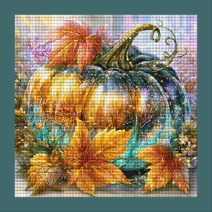 Herbstkürbis by Funkelreich 60x60cm 125 Farben