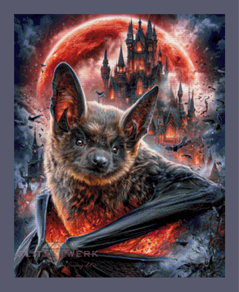 Fledermaus der Dämmerung by Funkelreich 60x75cm 125 Farben