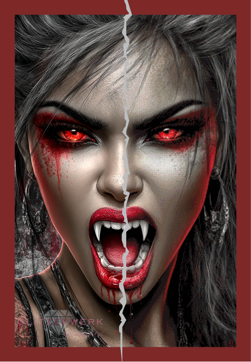Crimson Eyes by Sunny did it! 60x90cm 115 Farben
