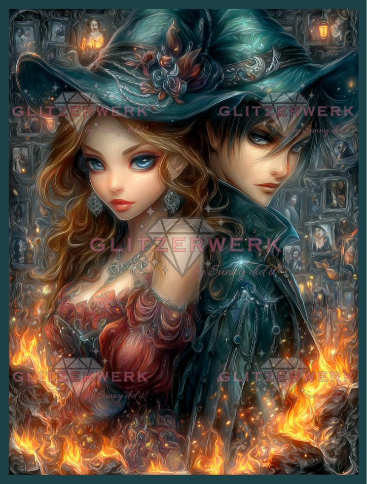 Burning Witches by Sunny did it! 60x75cm 125 Farben