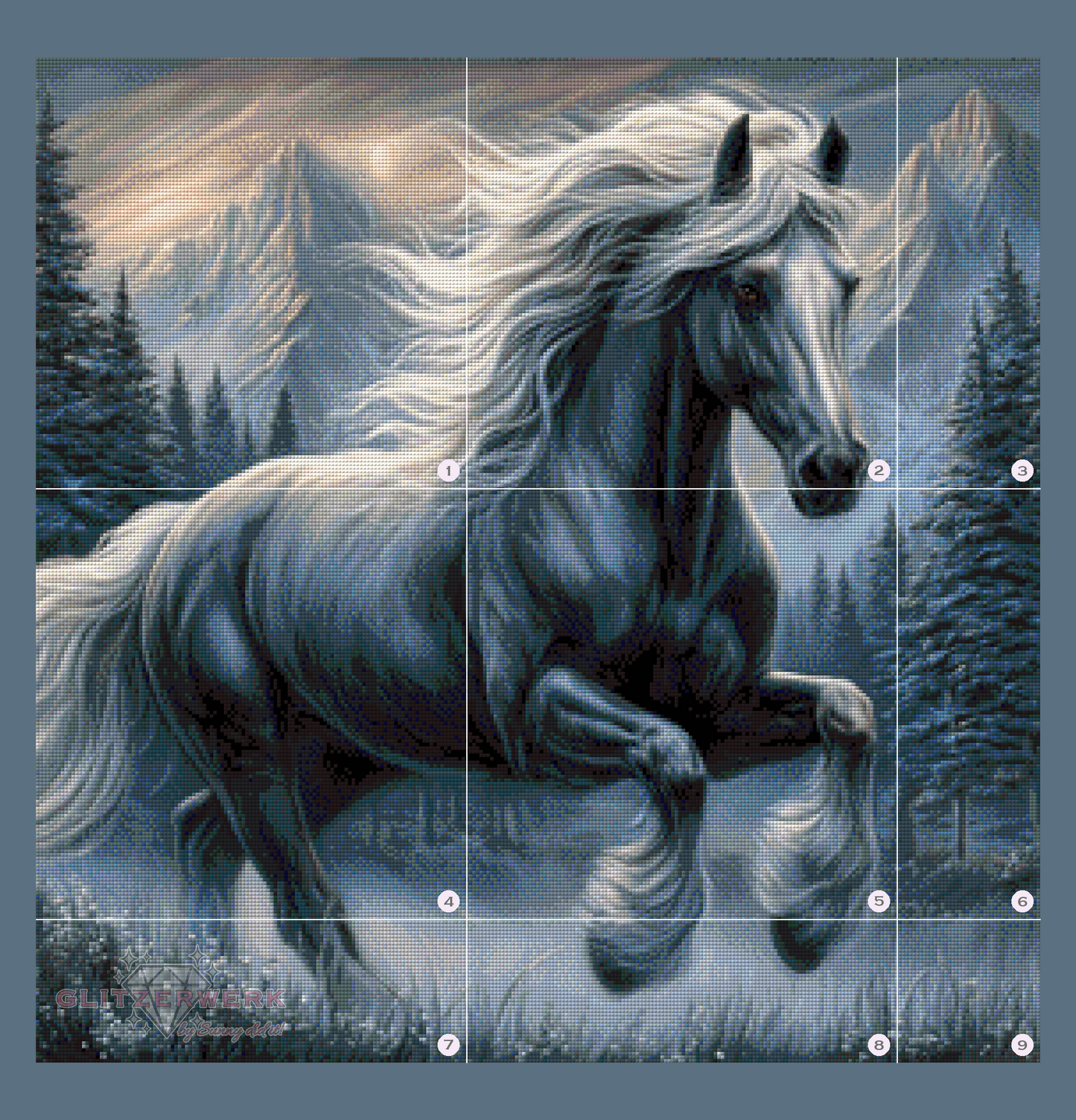 Nebelhengst by Sunny did it! 70x70cm 70 Farben