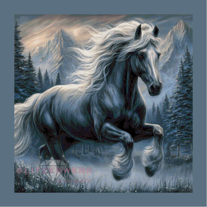 Nebelhengst by Sunny did it! 70x70cm 70 Farben
