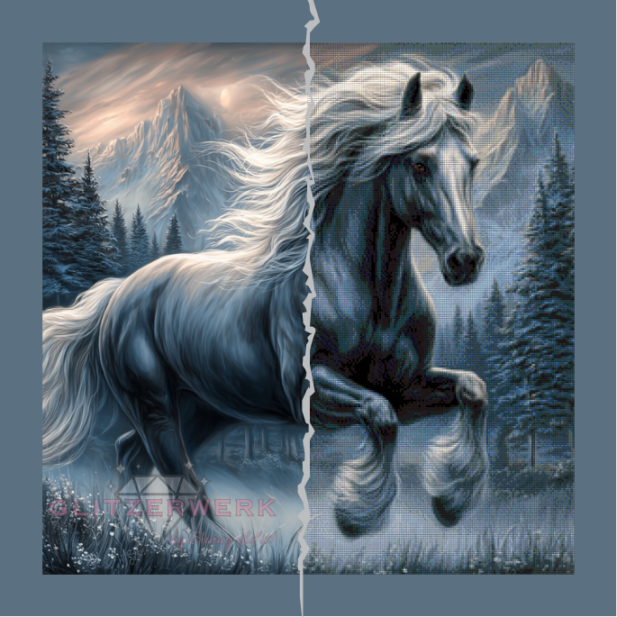 Nebelhengst by Sunny did it! 70x70cm 70 Farben