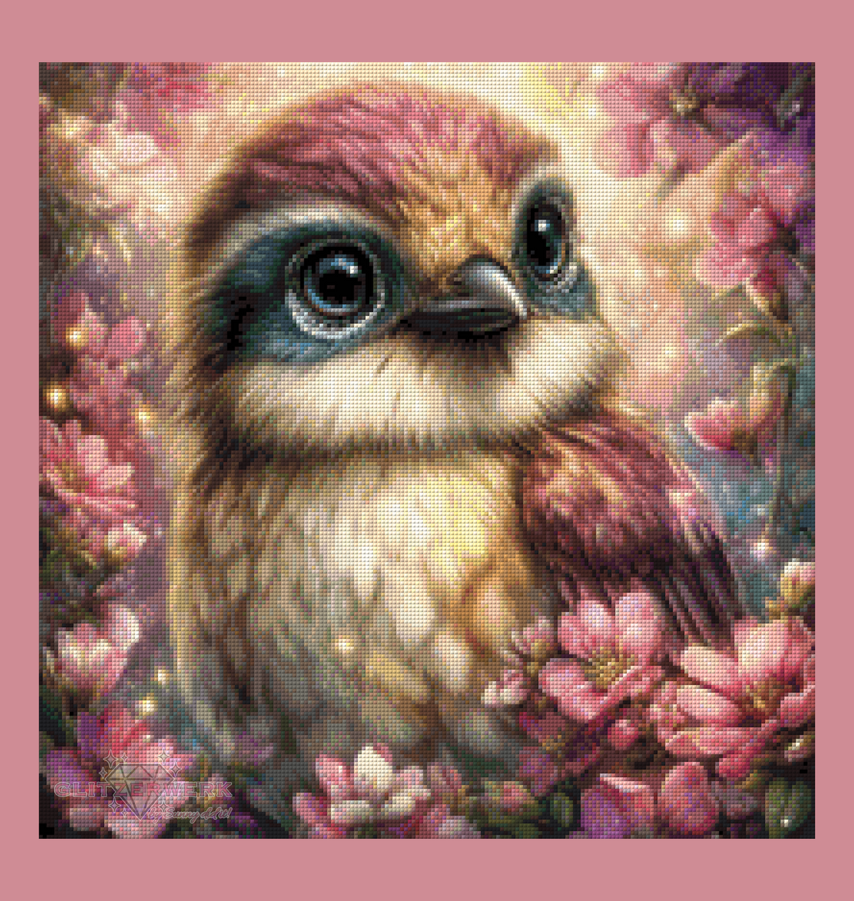 Kleiner Pieps by Sunny did it! 50x50cm 95 Farben mit 5x Sondersteinen