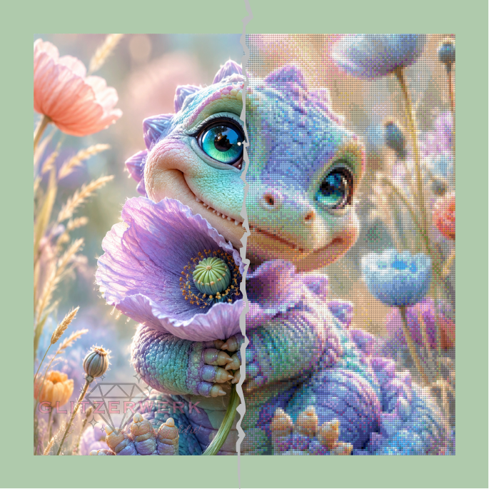 Flower Croco by nerdylovelythings 50x50cm 120 Farben