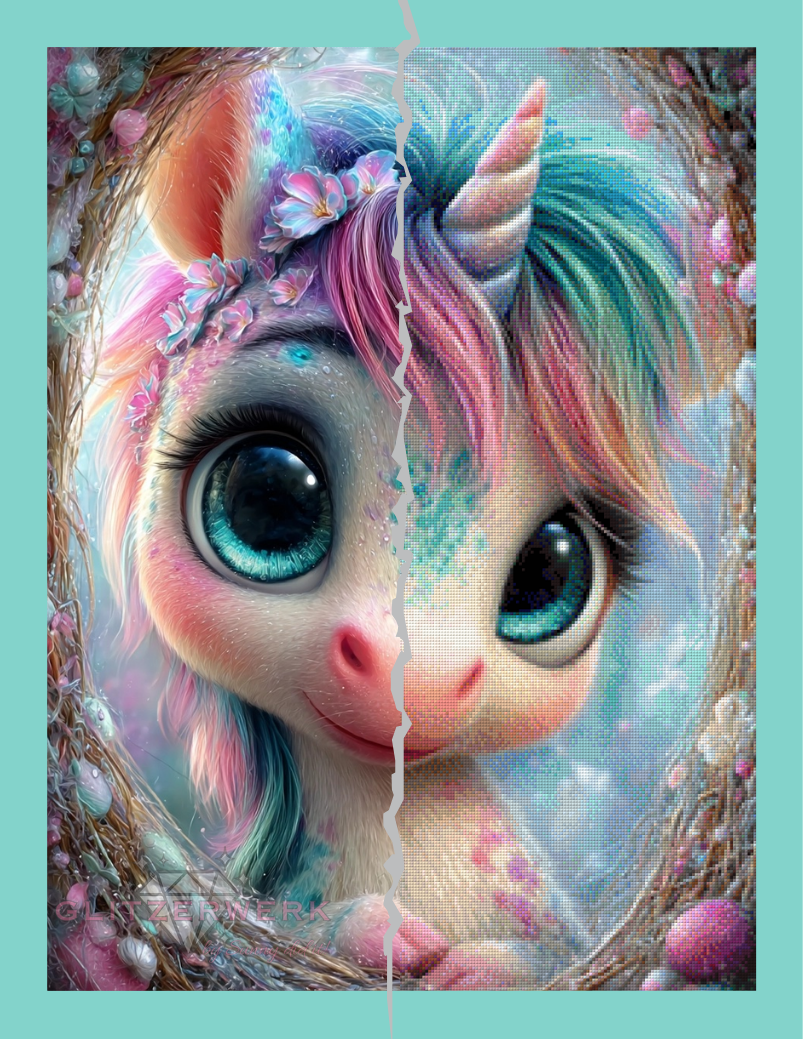 Glitzerhuf by Sandrietta_ai 60x80cm 140 Farben