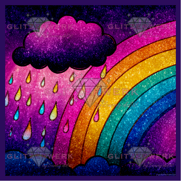 Rainbow by Shiny's Unicorn ai 50x50cm 70 Farben