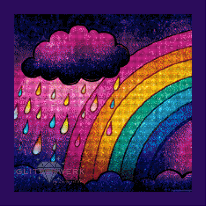 Rainbow by Shiny's Unicorn ai 50x50cm 70 Farben