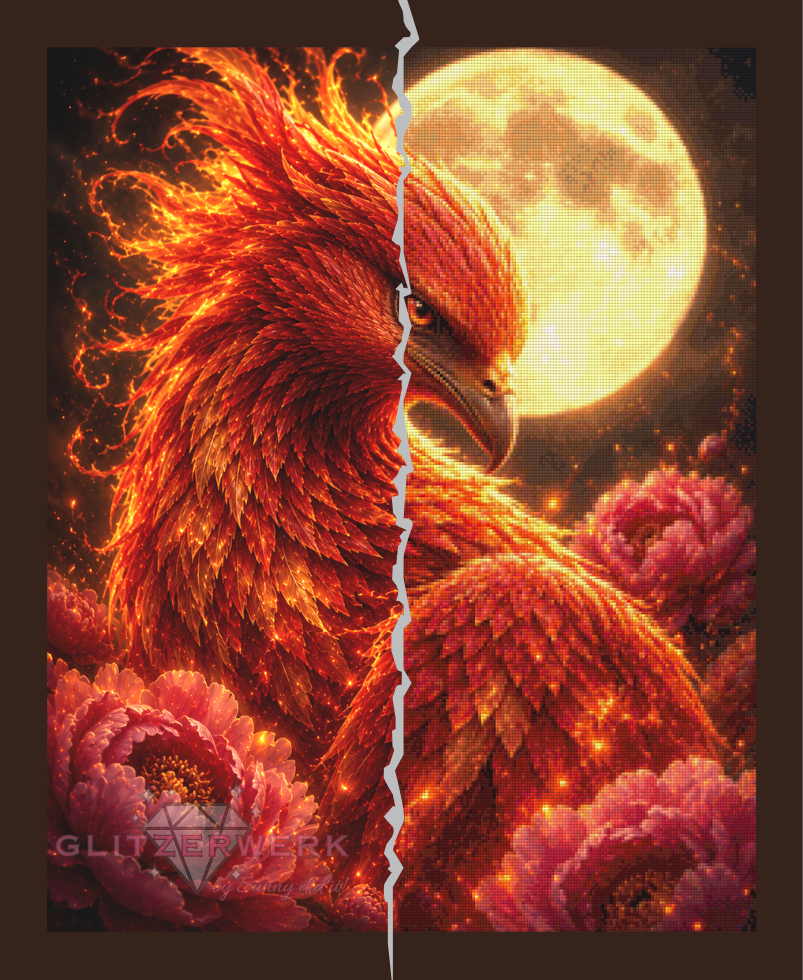 Phönix by Kaira AI Art 60x75cm 110 Farben