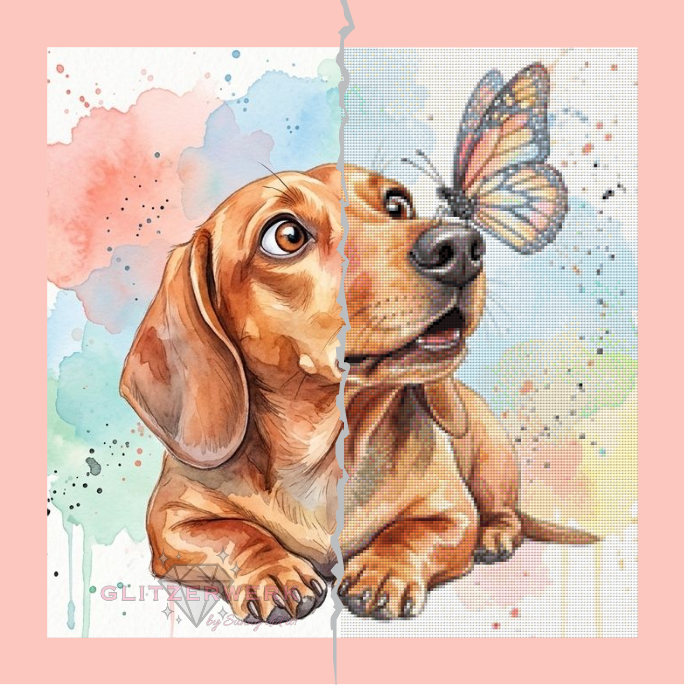 Tierische Freunde by Glitzerzwerg 50x50cm 115 Farben
