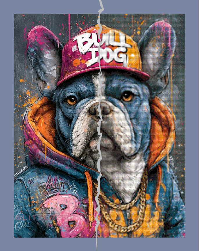 B-Dog by Glitzerzwerg 50x65cm 125 Farben