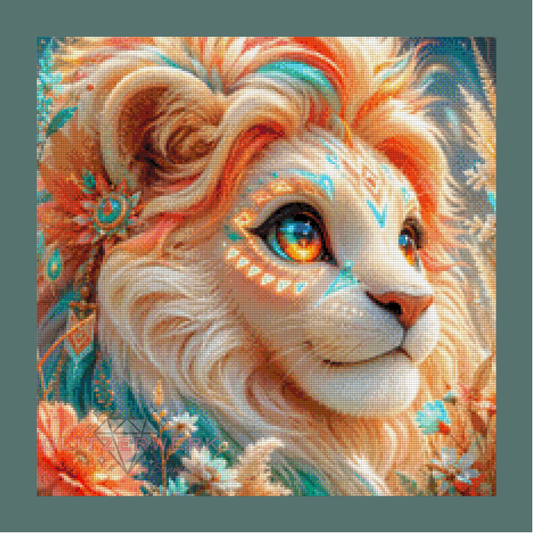Sonnenlöwe by nerdylovelythings 50x50cm 130 Farben