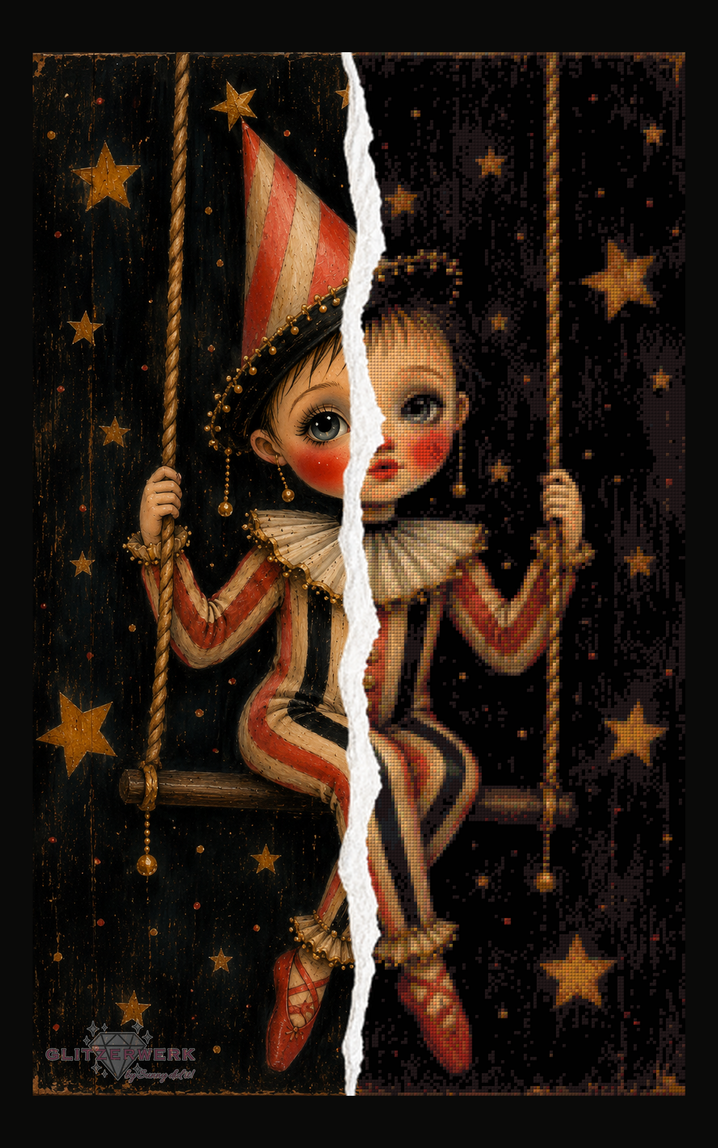 Kinder der Sterne - Sternenschaukel by Cre8tive Diamond Art 50x80cm 75 Farben