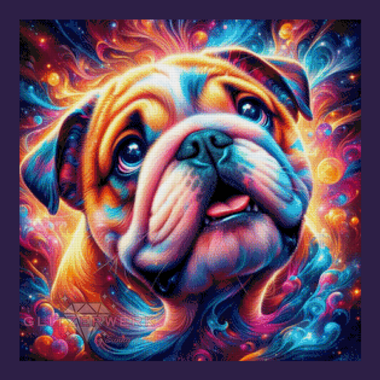 Sweet Dog by Sandra's KI Designs 70x70cm 150 Farben