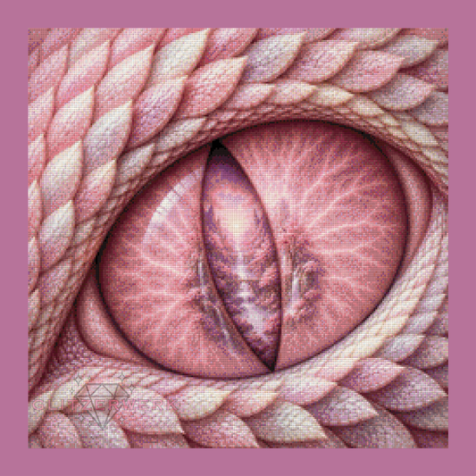 Drachenblick by Christa.fe KI 60x60cm 80 Farben mit 5x Sondersteinen