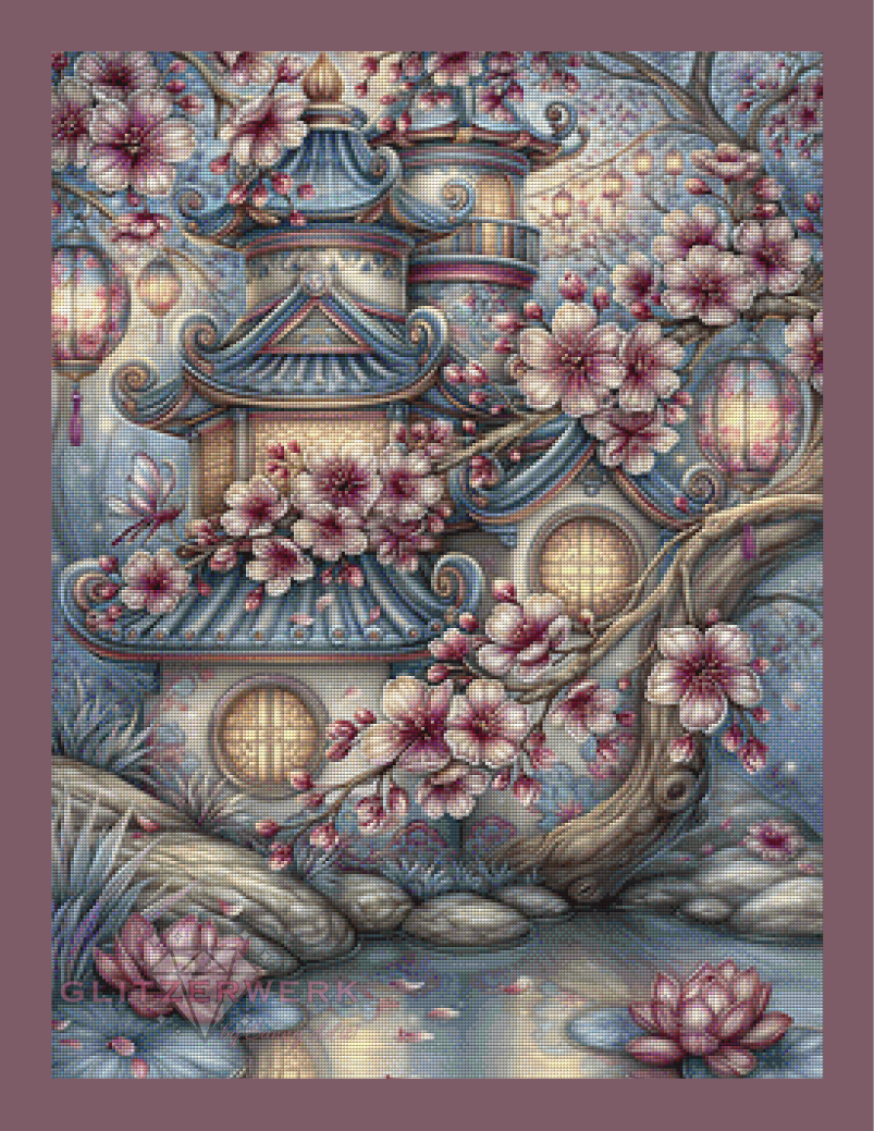 Perlenpavillion by Sweet_Loco_AI 60x80cm 135 Farben