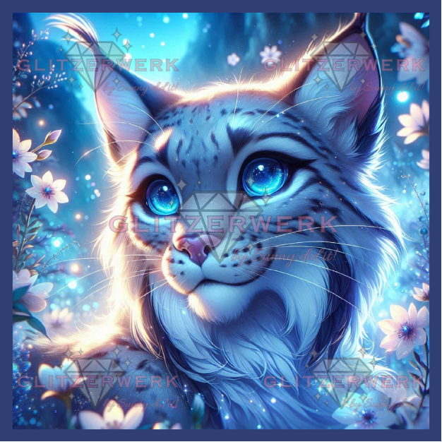 Saphirpfote by Lexxy.ai 50x50cm 125 Farben