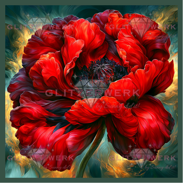 Crimson Bloom by Sunny did it! 50x50cm 130 Farben
